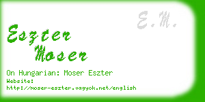 eszter moser business card